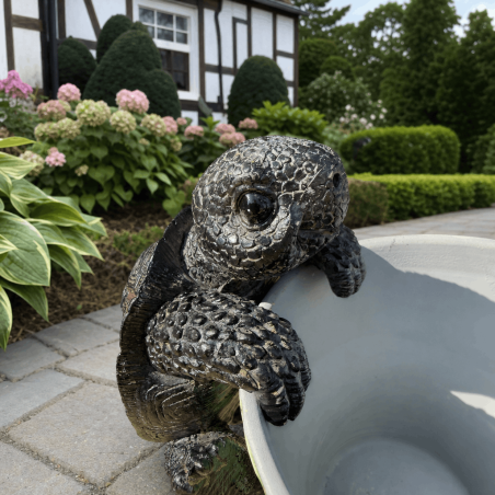 Schildkrötenfigur für den Blumentopf | 13 cm