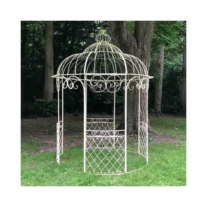 Gloriette, Pavillon, Pergola, Gartenbelvedere aus Vanille-Eisen, Gesamtansicht