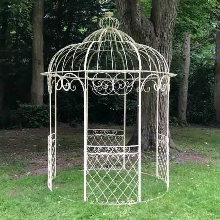 Gloriette, Pavillon, Pergola, Gartenbelvedere aus Vanille-Eisen, Gesamtansicht