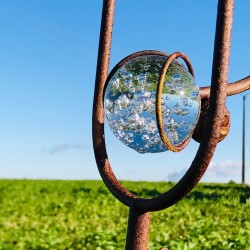 Dekoratives Garten-Windspiel aus Eisen mit Eulenmotiv