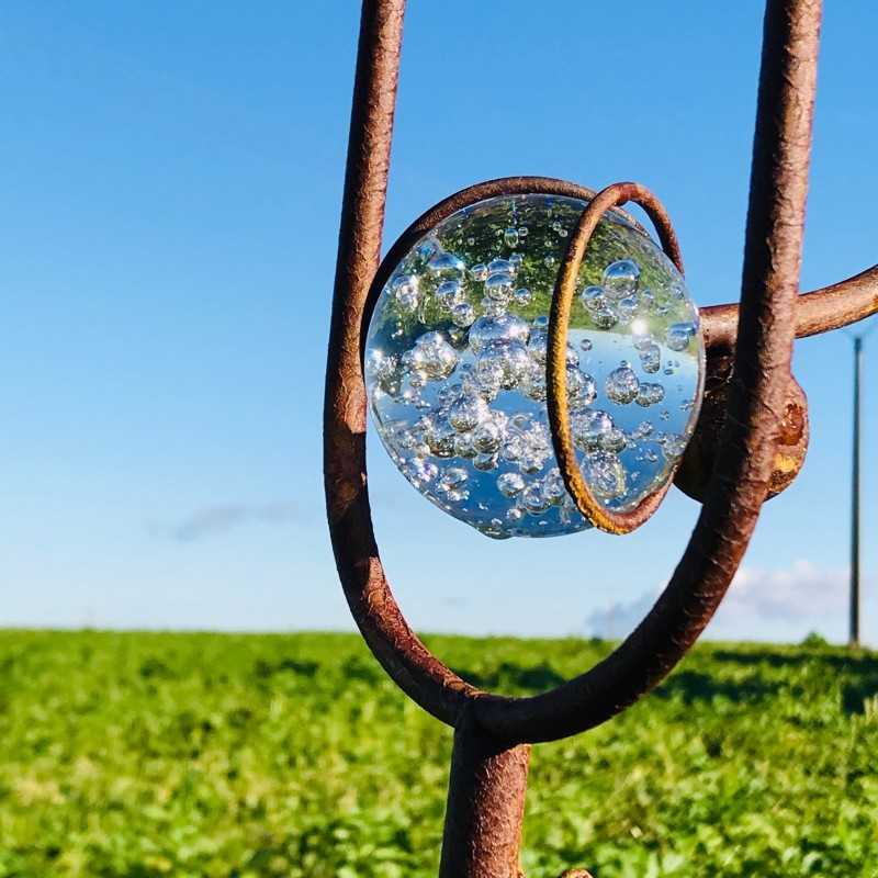 Dekoratives Garten-Windspiel aus Eisen mit Eulenmotiv