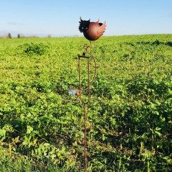 Dekoratives Gartenbalancier aus Eisen mit Eulenmotiv