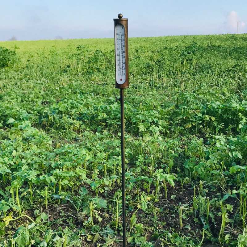 Spieß, Garten-Thermometer aus Eisen in Bronze-Farbe