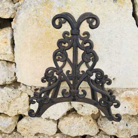 Wandhalterung für Gartenschläuche aus braunem Gusseisen, Höhe 30 cm