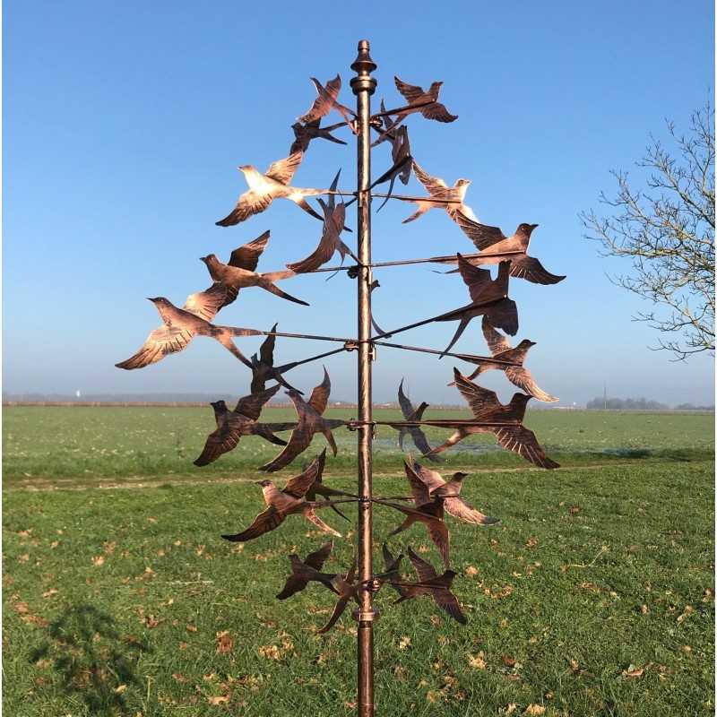 Moulin à Vent De Jardin En Métal Éolienne Décorative motif Hirondelle 179,00 € LEZARD DU JARDIN