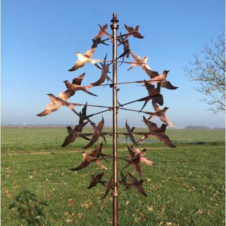 Moulin à Vent De Jardin En Métal Éolienne Décorative motif Hirondelle 179,00 € LEZARD DU JARDIN