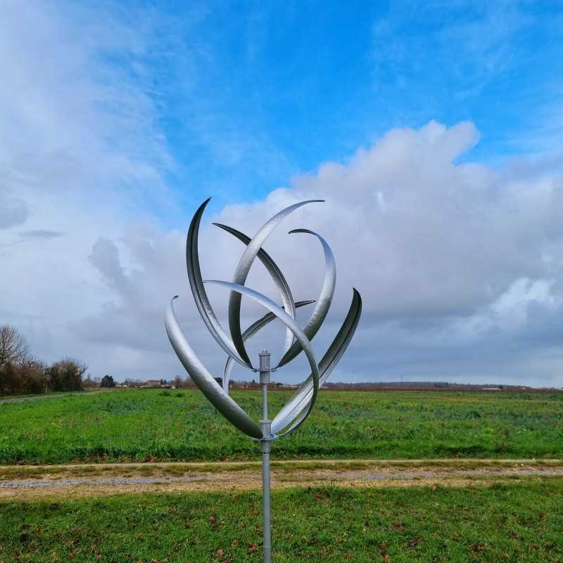 Dekorative Gartenwindmühle aus Metall OLERON