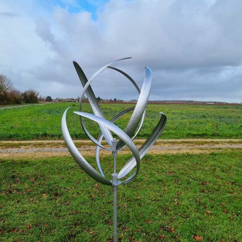 Dekorative Gartenwindmühle aus Metall OLERON