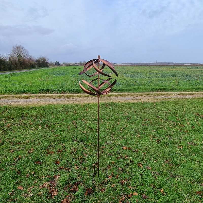 Gartenwindmühle aus Metall  Gesamtansicht