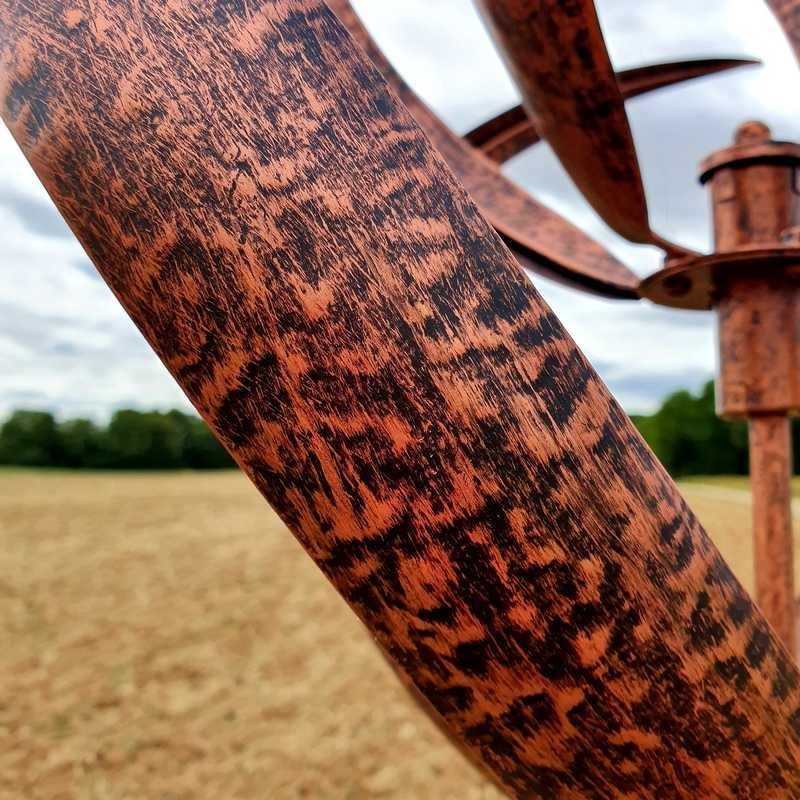 Dekorative Gartenwindmühle mobile Windskulptur Kupfer