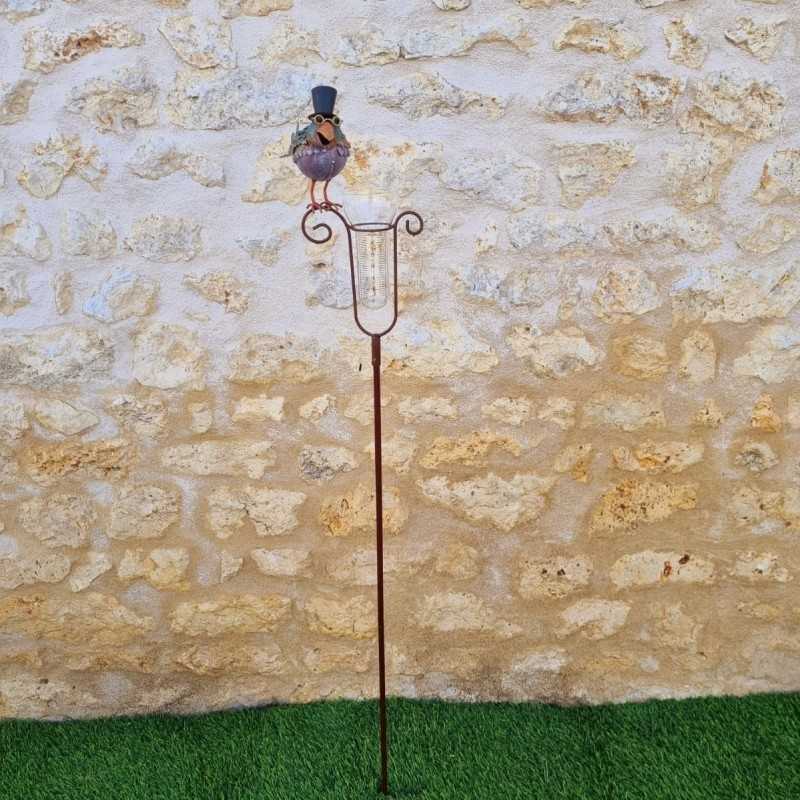 Vollständiger Garten-Regenmesser mit langem Erdspieß – 145 cm