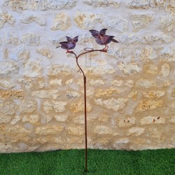 Vollständiger dekorativer Eulen-Regenmesser mit Erdspieß – 128 cm