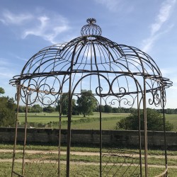 Gloriette Pergola Gartenpavillon aus braunem Schmiedeeisen