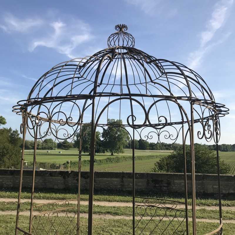 Gloriette Pergola Gartenpavillon aus braunem Schmiedeeisen