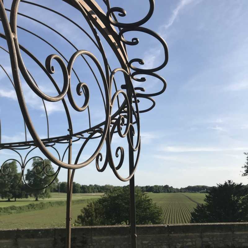 Gloriette Pergola Gartenpavillon aus braunem Schmiedeeisen
