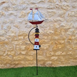 Dekoratives maritimes Gartenbalancier aus Metall, Gesamtansicht