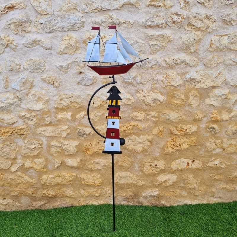 Dekoratives maritimes Gartenbalancier aus Metall, Gesamtansicht