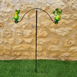 Eisen-Balancier mit buntem Froschmotiv