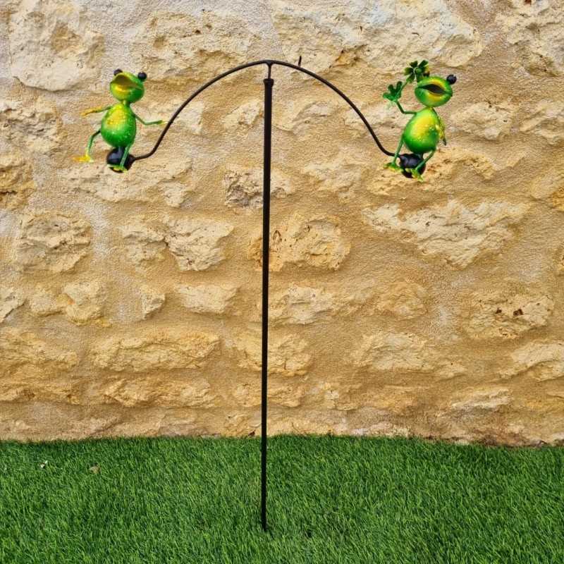 Eisen-Balancier mit buntem Froschmotiv