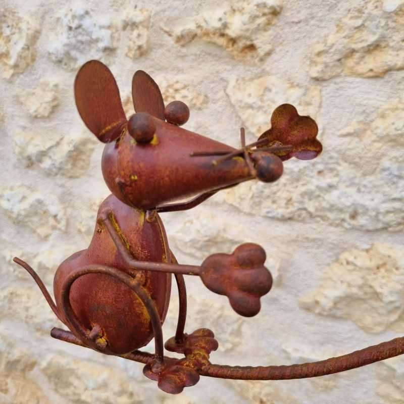 Mobile de Jardin décoration métal chat et souris hauteur 156 cm 39,90 € LEZARD DU JARDIN