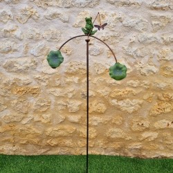 Gartenschaukel mit Frosch aus Gusseisen