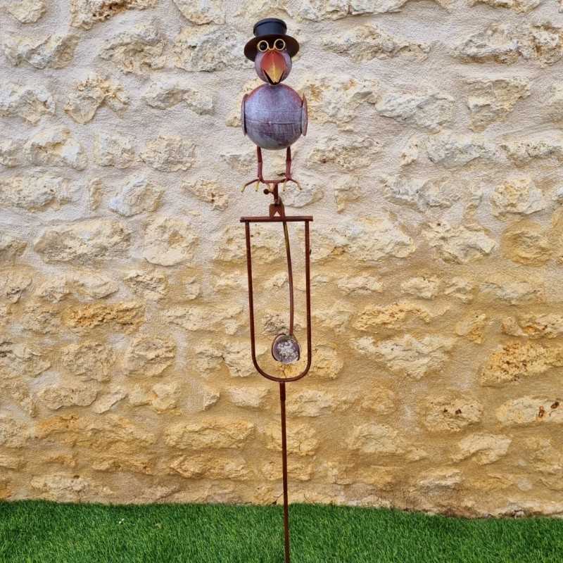 Balancier, pic de jardin en fer corbeau coloré rond 39,90 € LEZARD DU JARDIN
