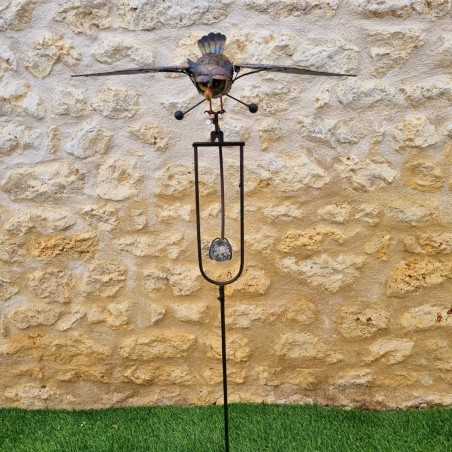 Mobile de jardin en fer motif chouette, tuteur équilibré hauteur 140 cm 45,90 € LEZARD DU JARDIN