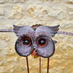 balancier de jardin pic tuteur décoratif hibou H132 45,90 € LEZARD DU JARDIN