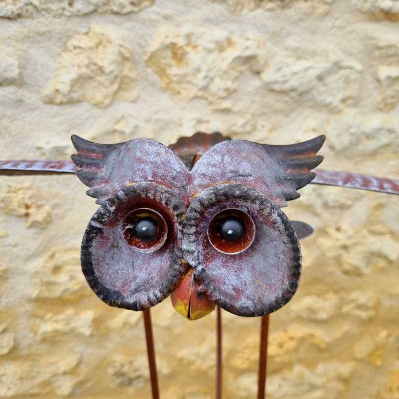 balancier de jardin pic tuteur décoratif hibou H132 45,90 € LEZARD DU JARDIN