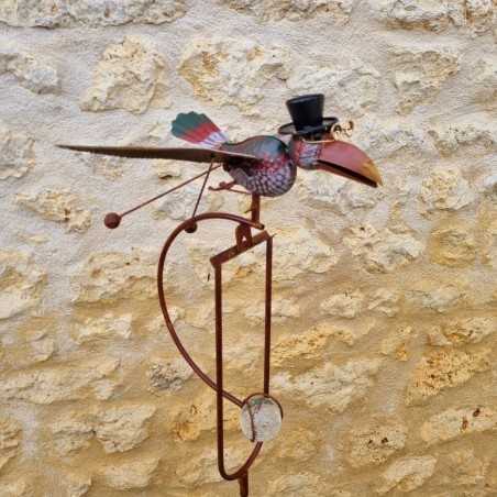 Garten-Wippvogel aus Metall H127 | Lézard du Jardin. LDJ .