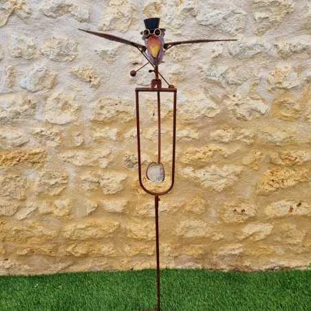 Garten-Wippvogel aus Metall H127 | Lézard du Jardin. LDJ .