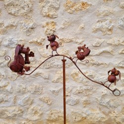 Mobile de Jardin décoration métal chiens hauteur 156 cm 39,90 € LEZARD DU JARDIN