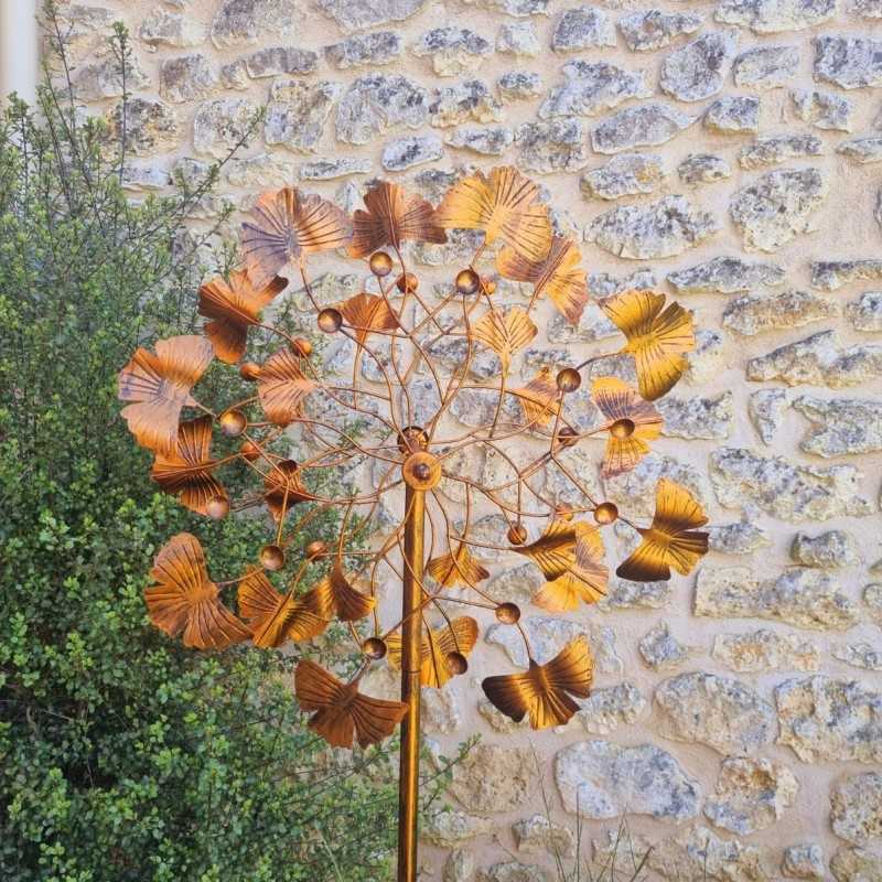 Dekorative Gartenwindmühle, Windmühle mit Wetterfahne zum Stecken Modell Falloux