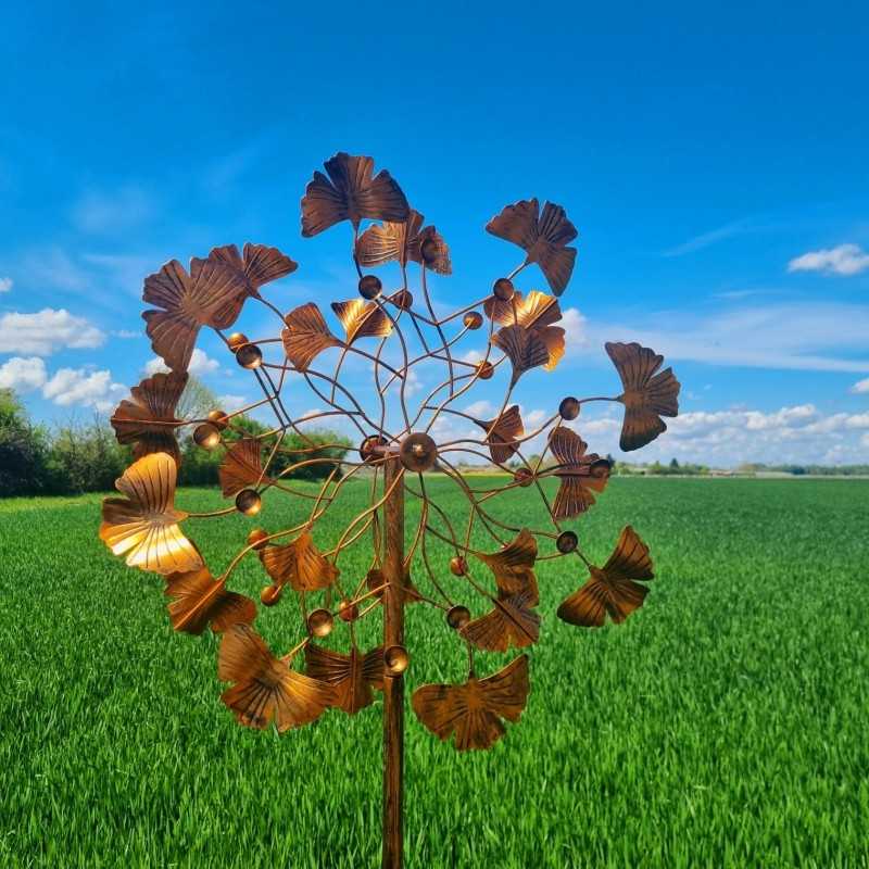 Dekorative Gartenwindmühle, Windmühle mit Wetterfahne zum Stecken Modell Falloux