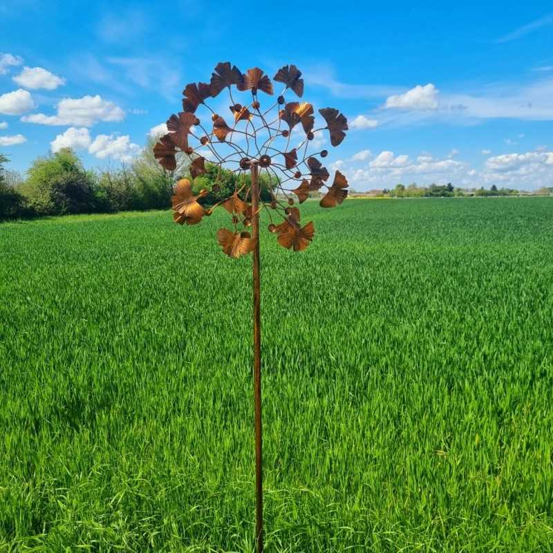 Dekorative Gartenwindmühle, Windmühle mit Wetterfahne zum Stecken Modell Falloux