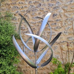 Gartenwindrad Oléron aus Metall | 190 cm