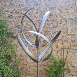 Gartenwindrad Oléron aus Metall | 190 cm
