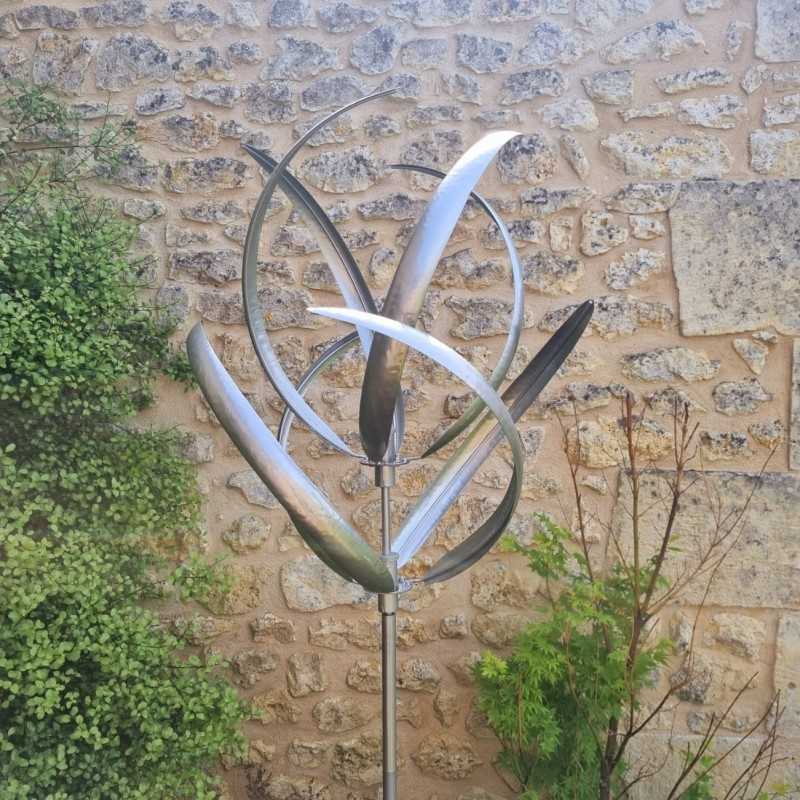 Gartenwindrad Oléron aus Metall | 190 cm