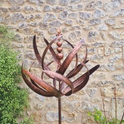 Dekorative Gartenwindmühle aus kupferfarbenem Eisen Modell CHANTILLY 169,00 € LEZARD DU JARDIN