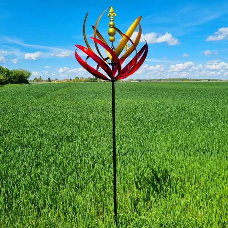 dekorative Gartenwindmühle Wetterfahne Windmühle aus Metall Modell Fontainebleau