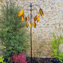 Dekorative Gartenwindmühle, Windmühle als Wetterfahne zum Stecken, Modell Balanzac