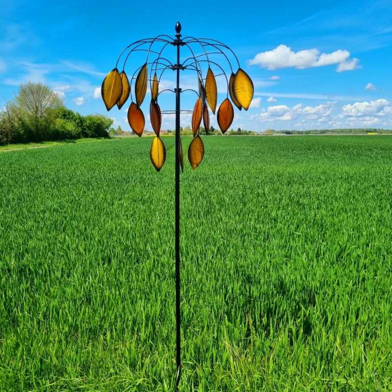 Dekorative Gartenwindmühle, Windmühle als Wetterfahne zum Stecken, Modell Balanzac