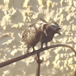 Mobile Edelstahl Schwalben – Design Gartenskulptur aus Metall – Lézard du Jardin