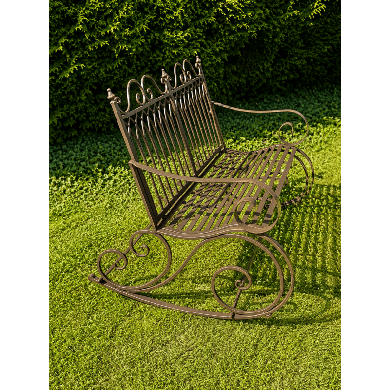Garten-Schaukelbank von der Seite