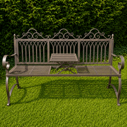 Gartenbank 3-Sitzer mit abgesenkter Tischfläche