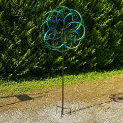 Hohes dekoratives Gartenwindrad – 212 cm