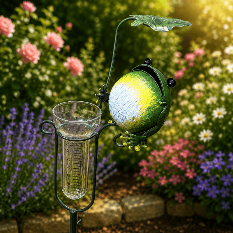 Abreuvoir mangeoire à oiseaux sur pic couleur rouille – Une escale pleine de charme au jardin