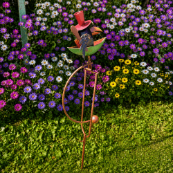 Garten-Mobile mit Wippmechanismus Rabe Steampunk – Rückansicht
