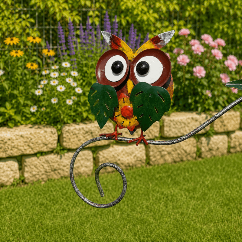 Garten-Mobile Eule – Ansicht einer Eule