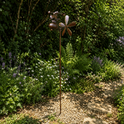 Hohes Gartenwindspiel Hund im Flugzeug – 157 cm